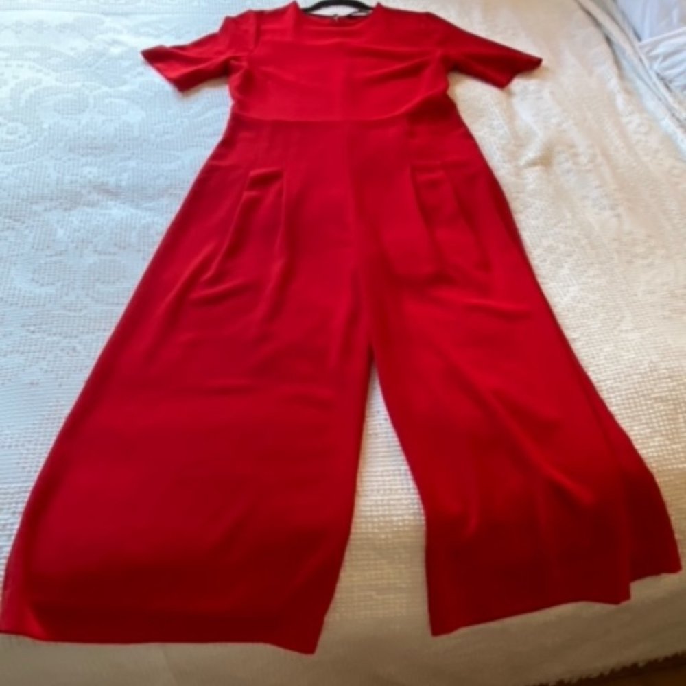 Poppy Red Zara Wideleg Jumpsuit - Large